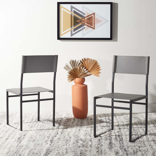 Safavieh Layne Dining Chairs, Set of 2 - Grey / Black