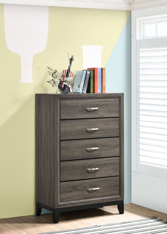 Watson 5-Drawer Bedroom Chest – Grey Oak