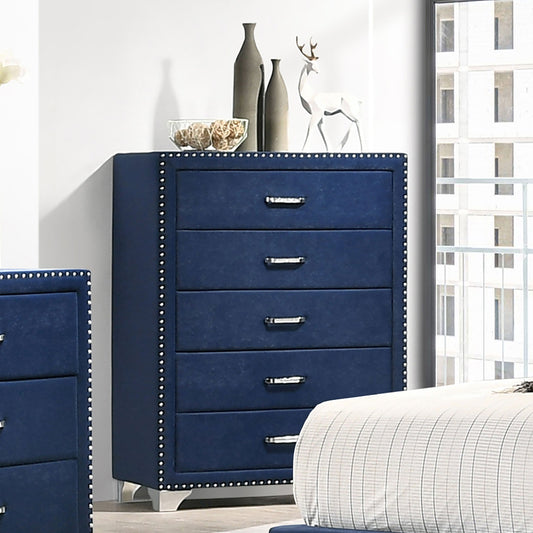 Melody 5-Drawer Bedroom Chest – Pacific Blue