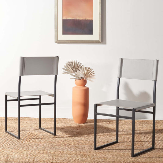 Safavieh Layne Dining Chairs, Set of 2 - Light Grey / Black