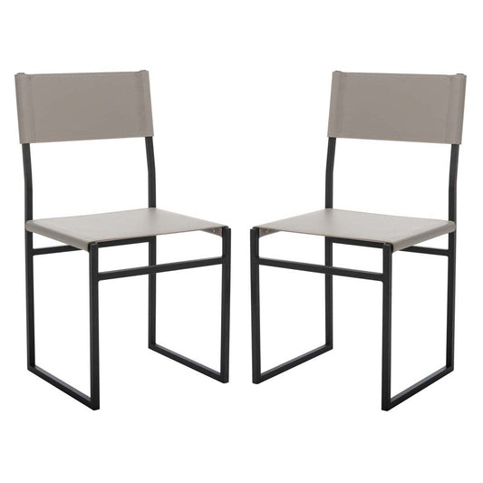 Safavieh Layne Dining Chairs, Set of 2 - Light Grey / Black
