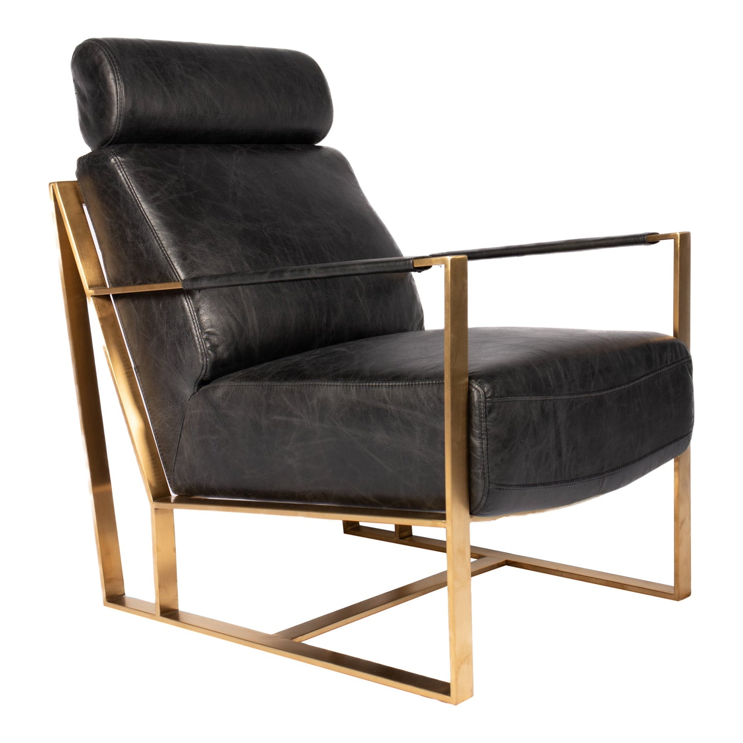 Paradiso Chair Onyx Black Leather | Moe's Furniture - PK-1083-02