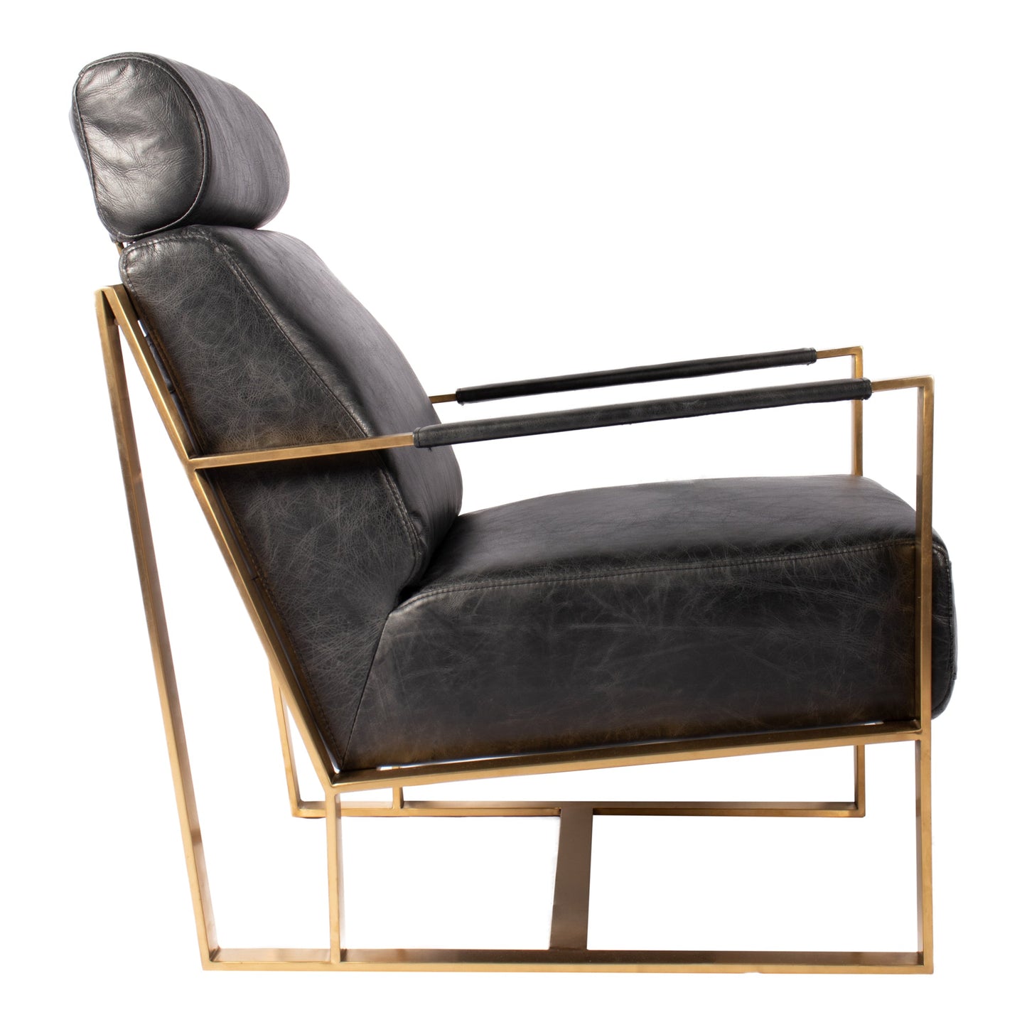 Paradiso Chair Onyx Black Leather | Moe's Furniture - PK-1083-02