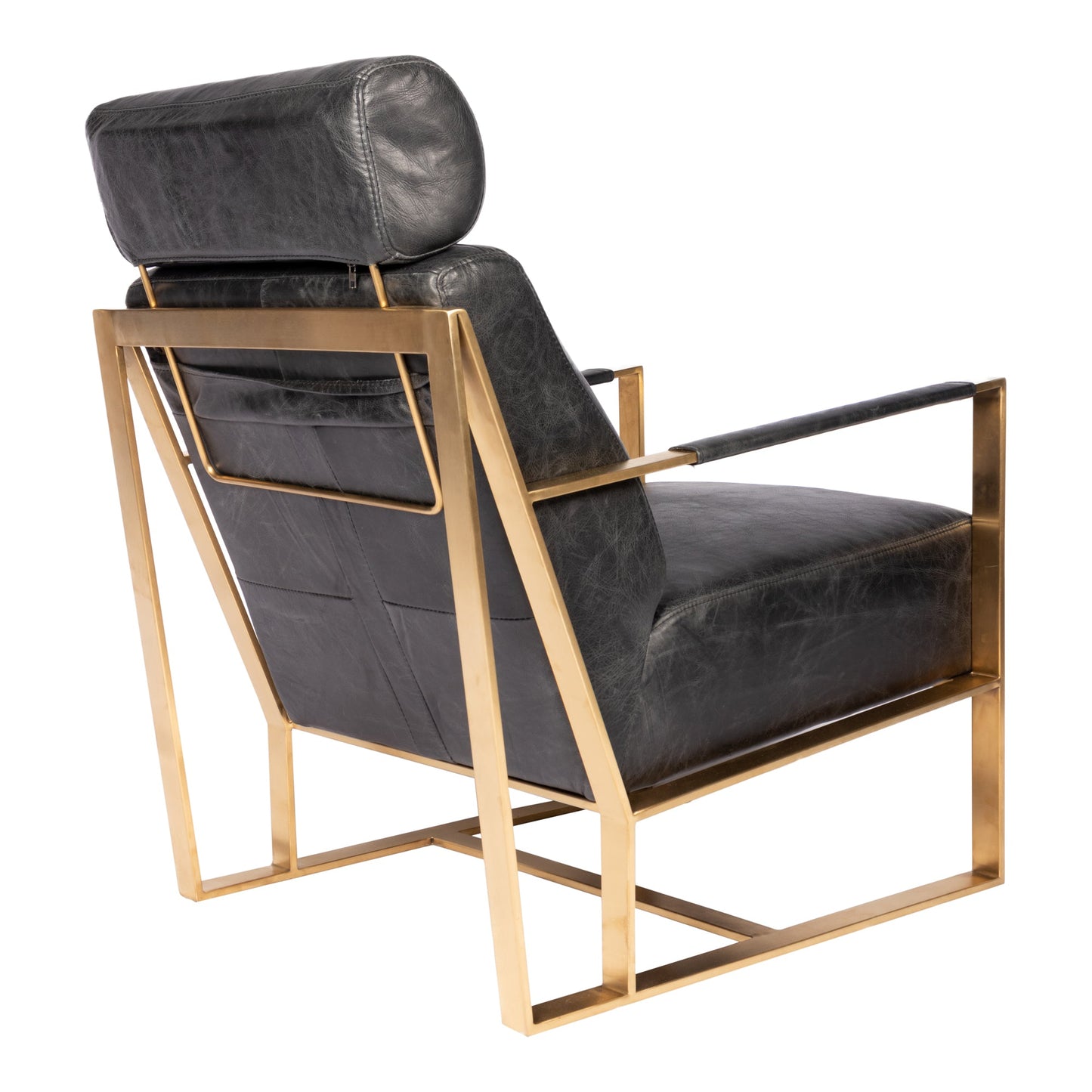 Paradiso Chair Onyx Black Leather | Moe's Furniture - PK-1083-02