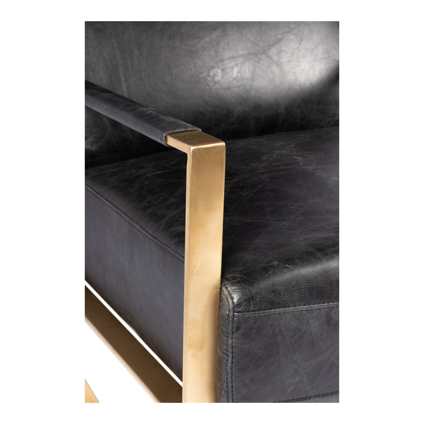 Paradiso Chair Onyx Black Leather | Moe's Furniture - PK-1083-02